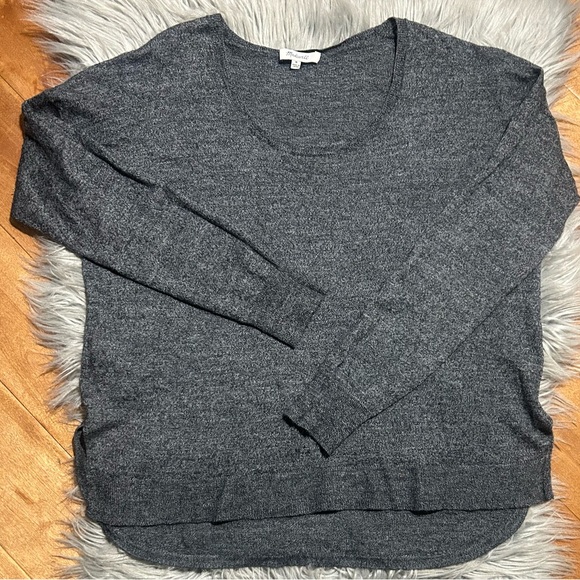 Madewell Southstar Wool Blend Pullover Sweater Knit Heather Ebony Size Medium - Picture 3 of 5